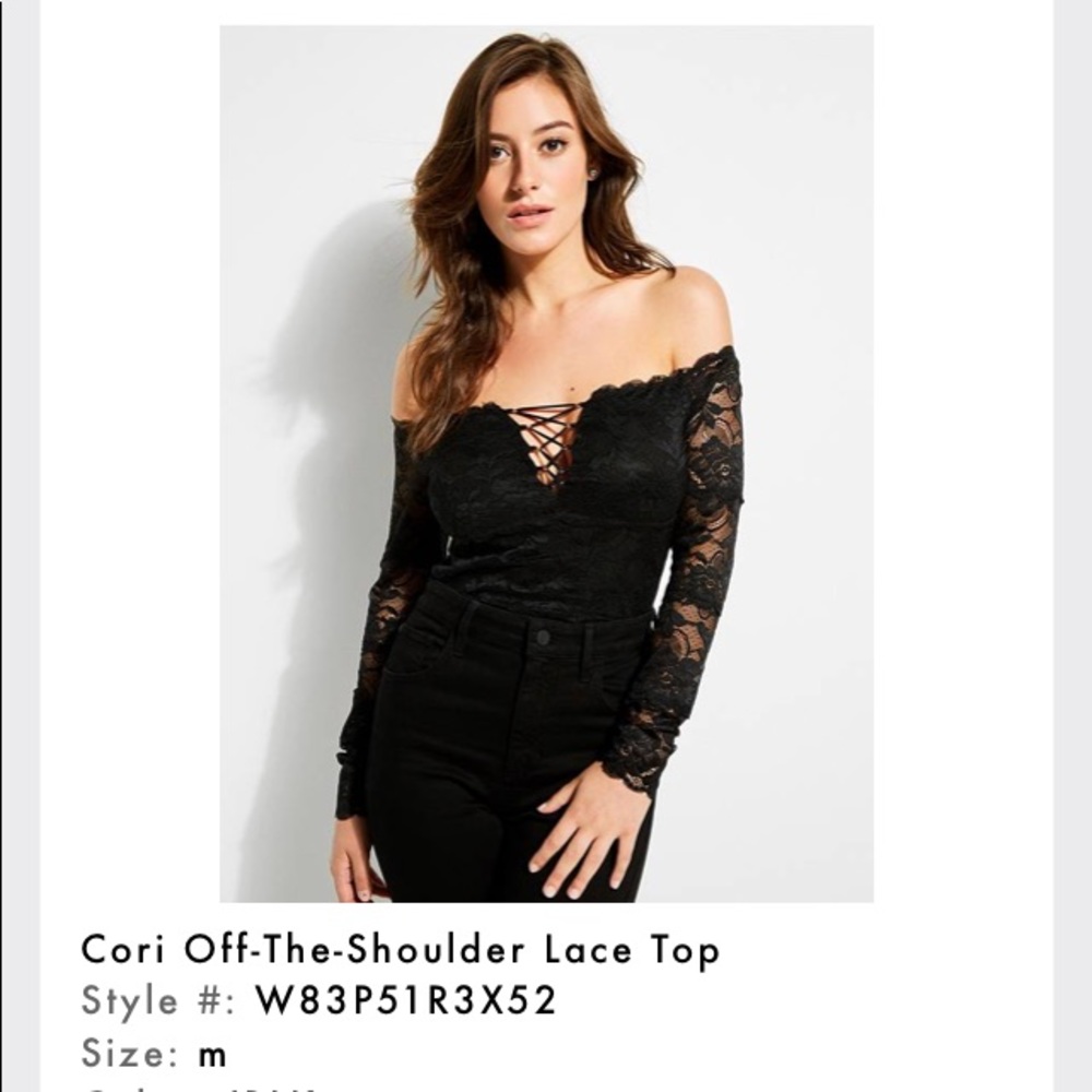 CORI OFF-THE-SHOULDER LACE TOP